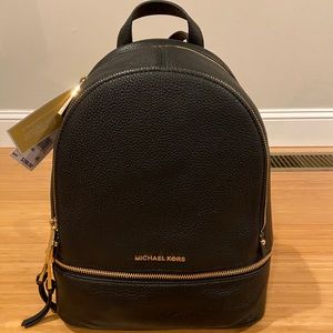 Michael Kors Rhea zip pebble leather backpack